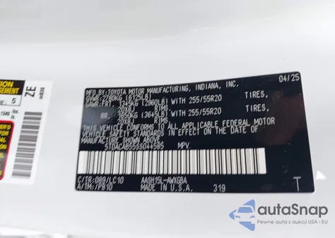 2025 Toyota Grand Highlander Hybrid Limited из США, поврежденный, VIN 5TDACAB55SS044585